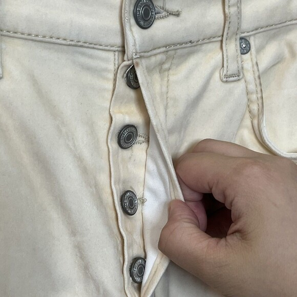 Free People We The Free Stella Velvet Pants Women’s Size 2 White High Rise - Picture 4 of 16